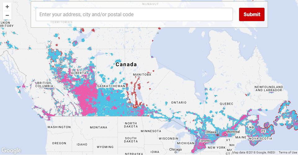 Virgin Mobile Canada Coverage Map